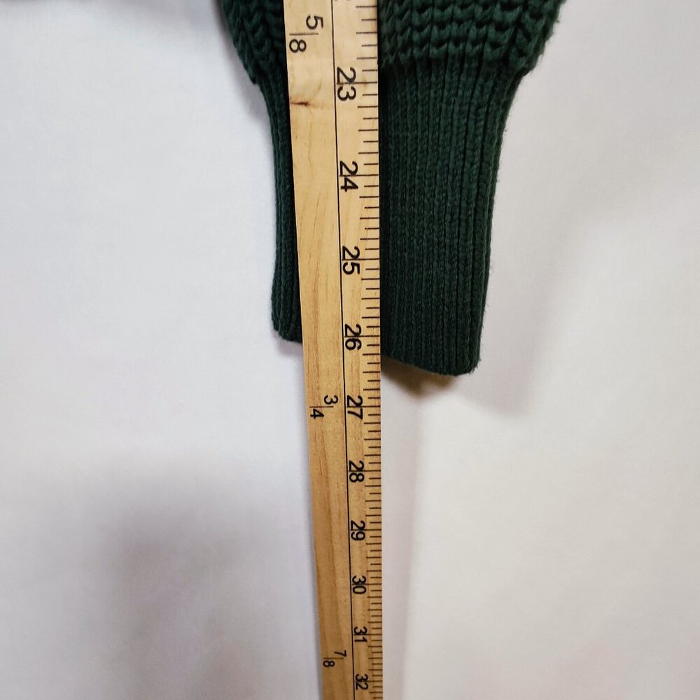 Loft Women's Large Green Ribbed Collared Sweater - Picture 9 of 10